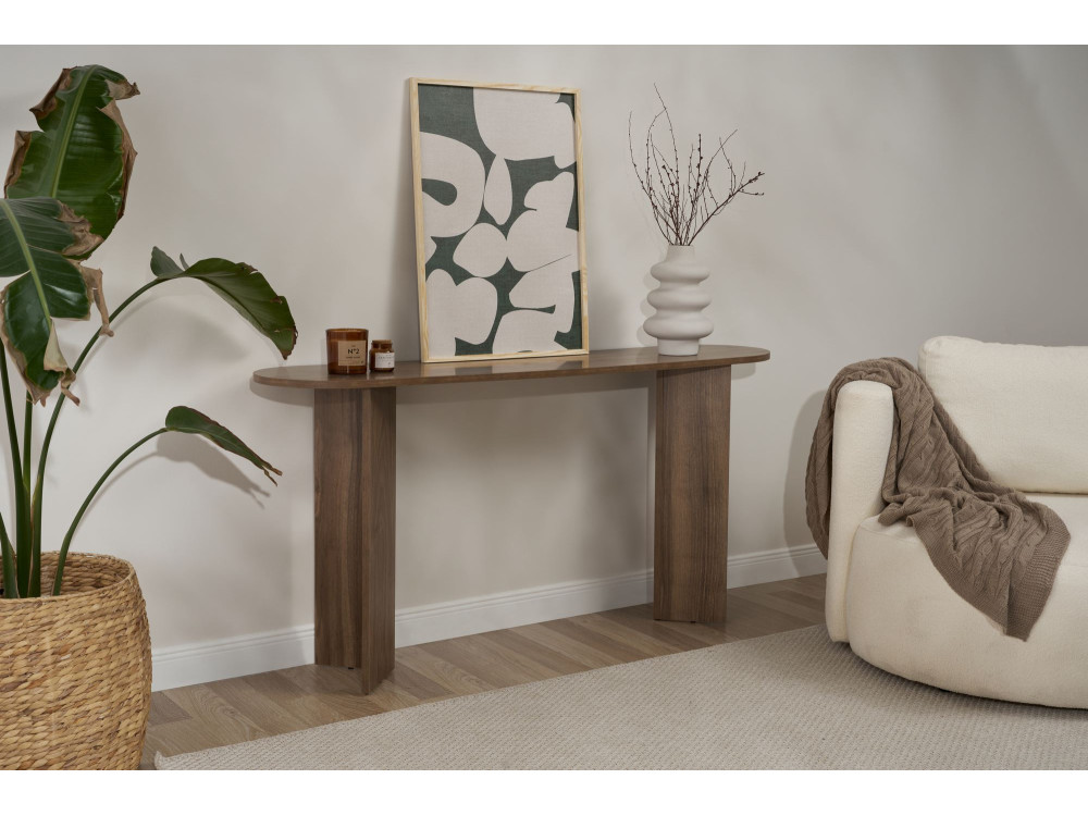 Holzkonsole "Sira" - 150 x 35 x 75 cm - Walnussholz