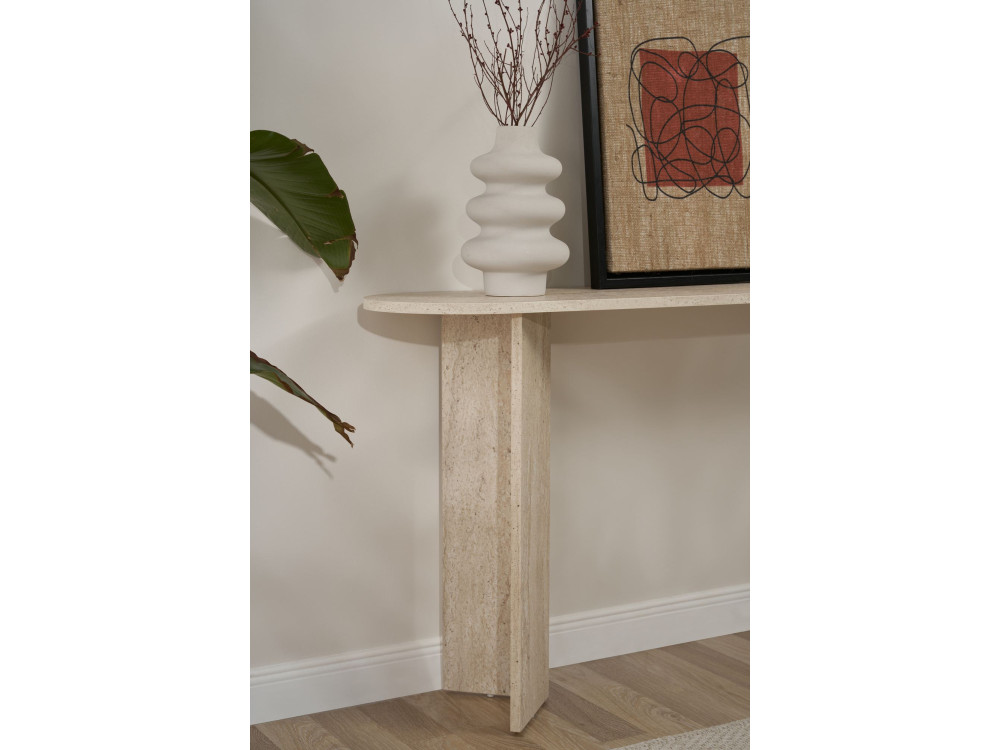 Holzkonsole „Sira” – 150 x 35 x 75 cm – Travertin