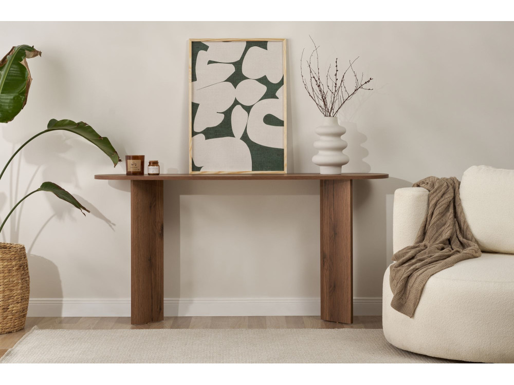 Holzkonsole "Sira" - 150 x 35 x 75 cm - Walnussholz