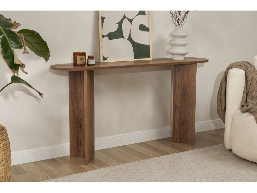 Holzkonsole "Sira" - 150 x 35 x 75 cm - Walnussholz