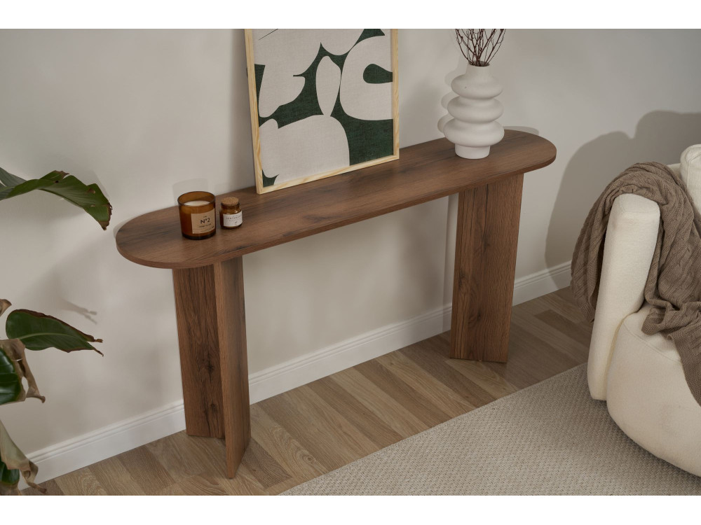 Holzkonsole "Sira" - 150 x 35 x 75 cm - Walnussholz