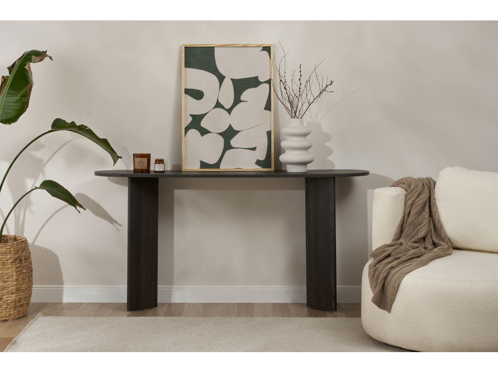Holzkonsole „Sira” – 150 x 35 x 75 cm – Schwarzes Licht