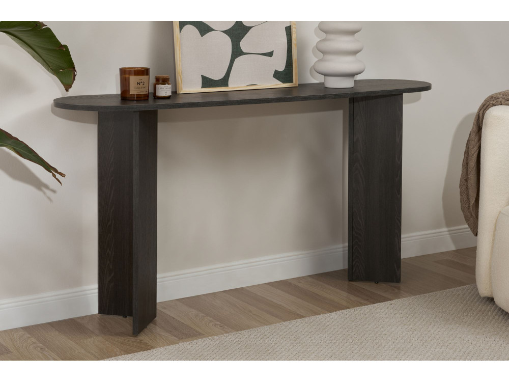 Holzkonsole „Sira” – 150 x 35 x 75 cm – Schwarzes Licht