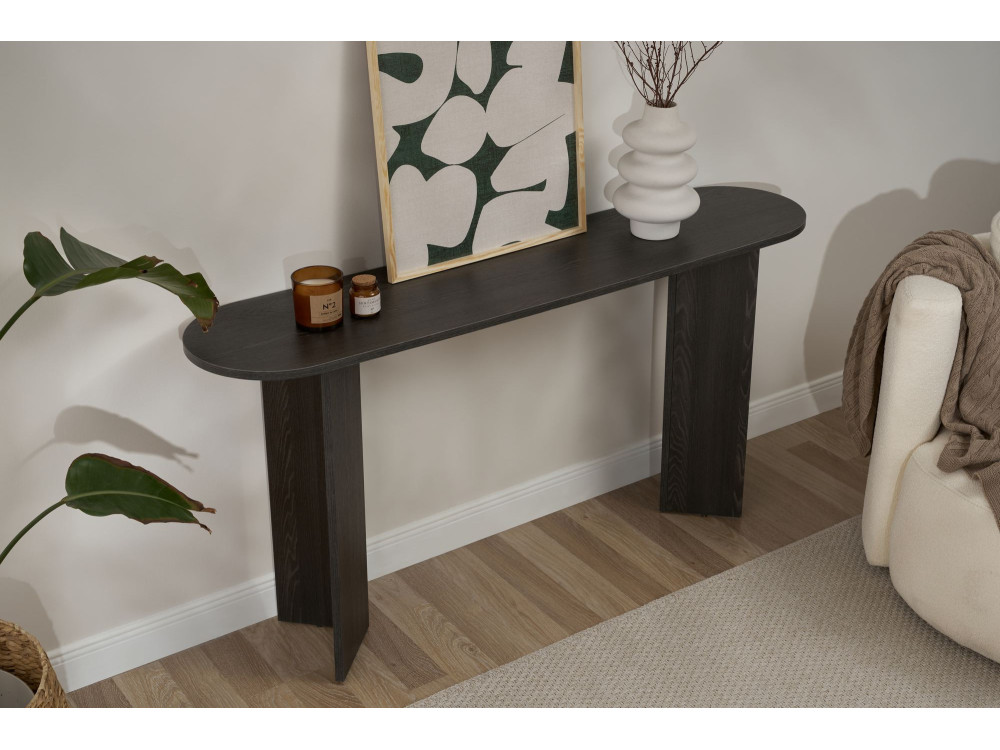 Holzkonsole „Sira” – 150 x 35 x 75 cm – Schwarzes Licht