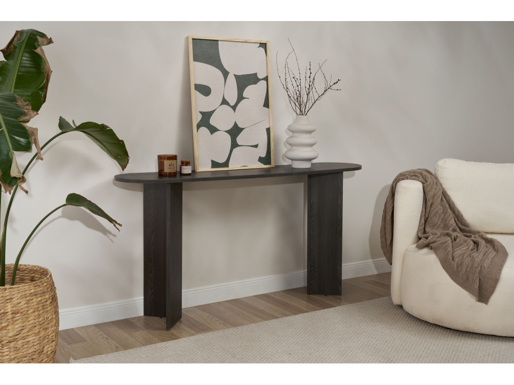 Holzkonsole „Sira” – 150 x 35 x 75 cm – Schwarzes Licht