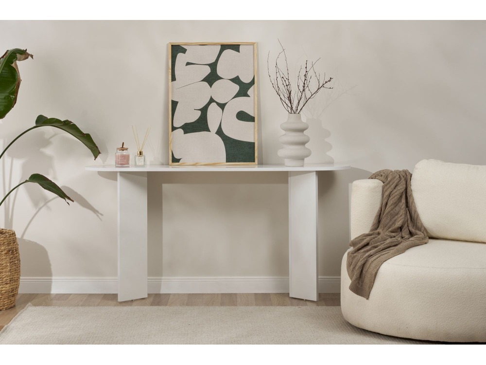 Holzkonsole "Sira" - 150 x 35 x 75 cm - Weiß