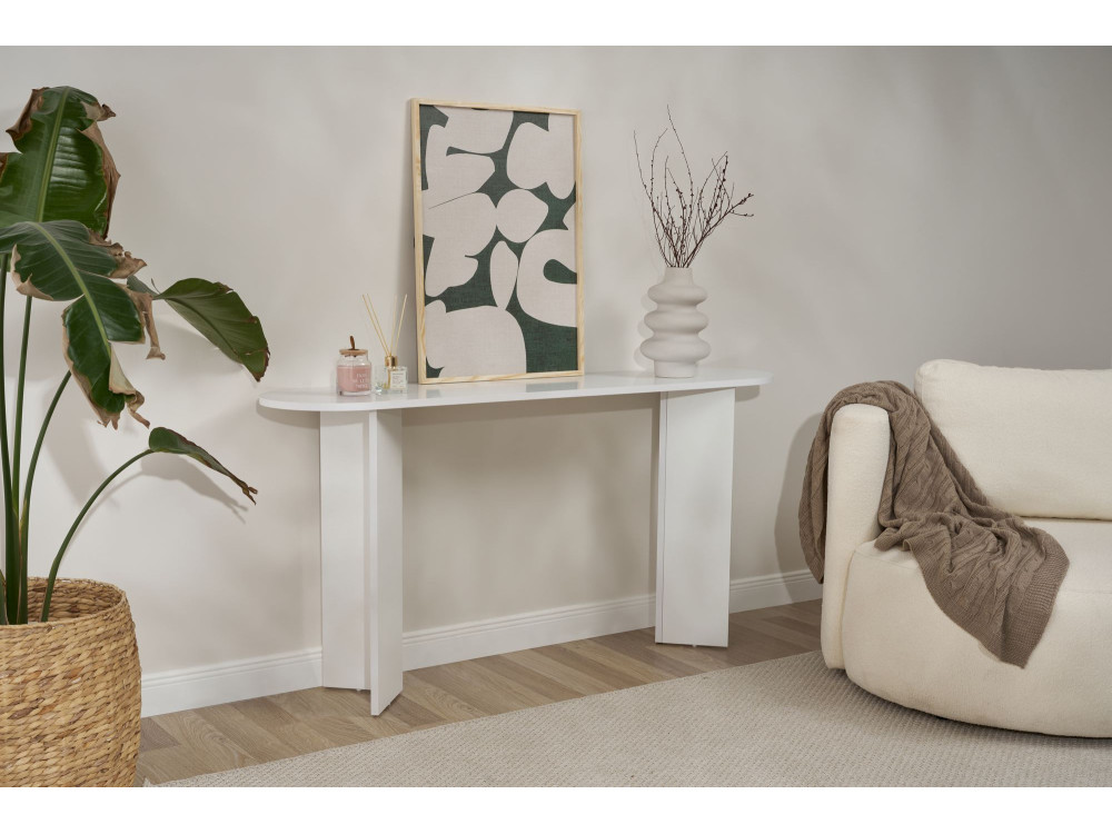 Holzkonsole "Sira" - 150 x 35 x 75 cm - Weiß