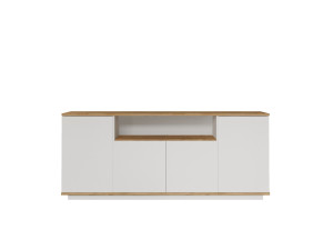 Holzbuffet "FR15" - 180 x 44 x 75 cm - Atlantikkiefer Weiß