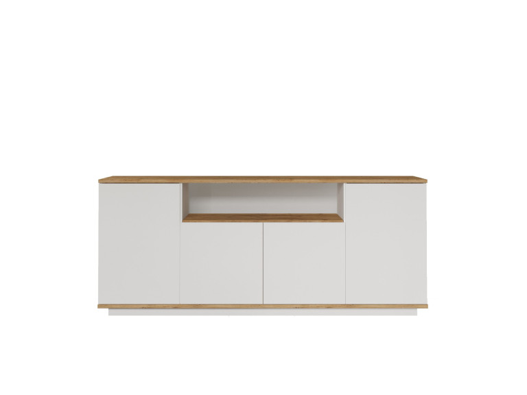 Holzbuffet "FR15" - 180 x 44 x 75 cm - Atlantikkiefer Weiß