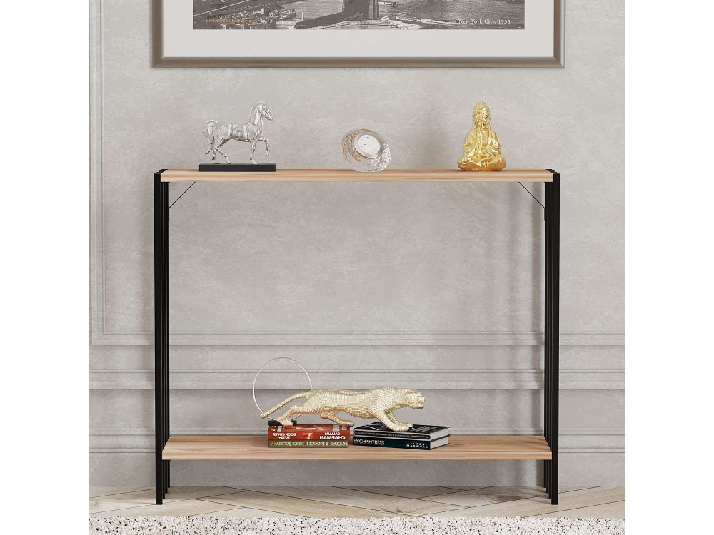 Konsolentisch „Verona“ aus Holz – 90 x 26 x 74 cm – Atlantische Schwarzkiefer
