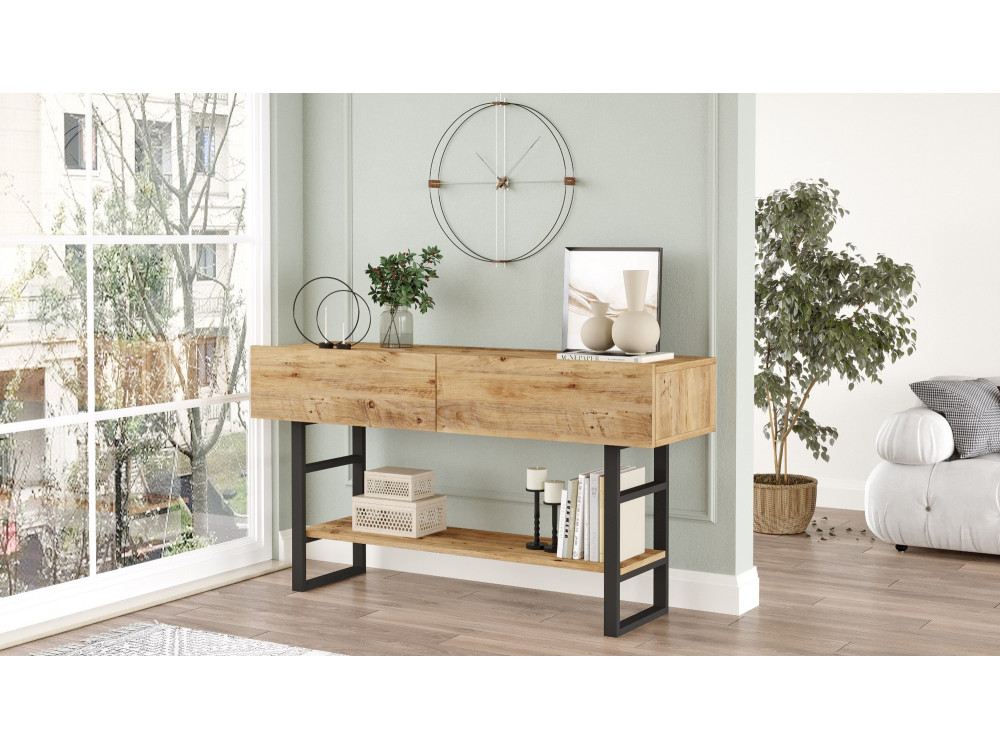 Holzkonsole "ML23" - 138 x 43 x 75 cm - Beige