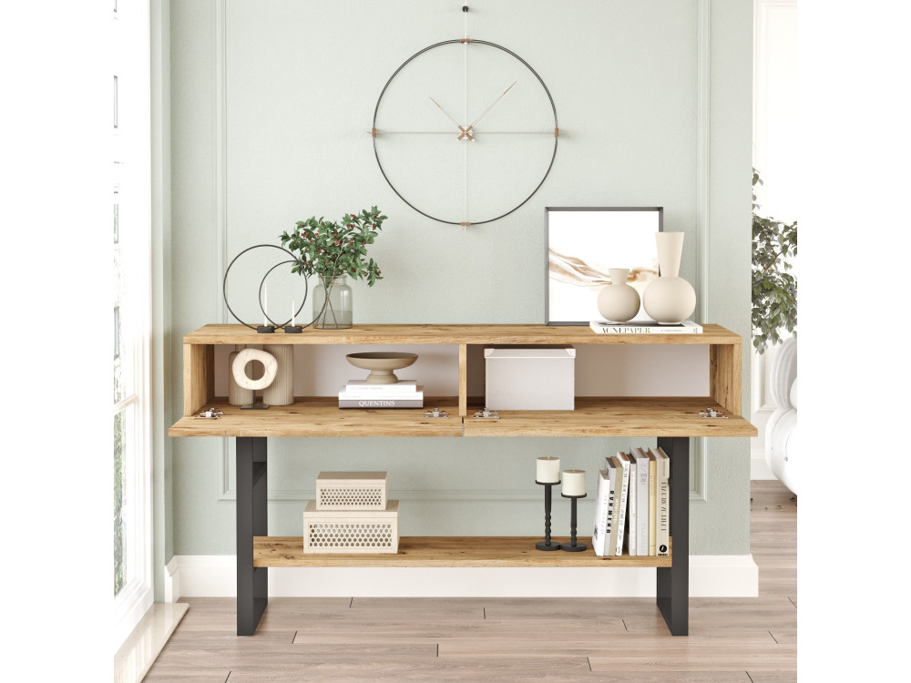 Holzkonsole "ML23" - 138 x 43 x 75 cm - Beige
