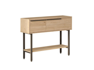 Konsole mit Holzspiegel "Calvin" - 100 x 30 x 76 cm - Braun