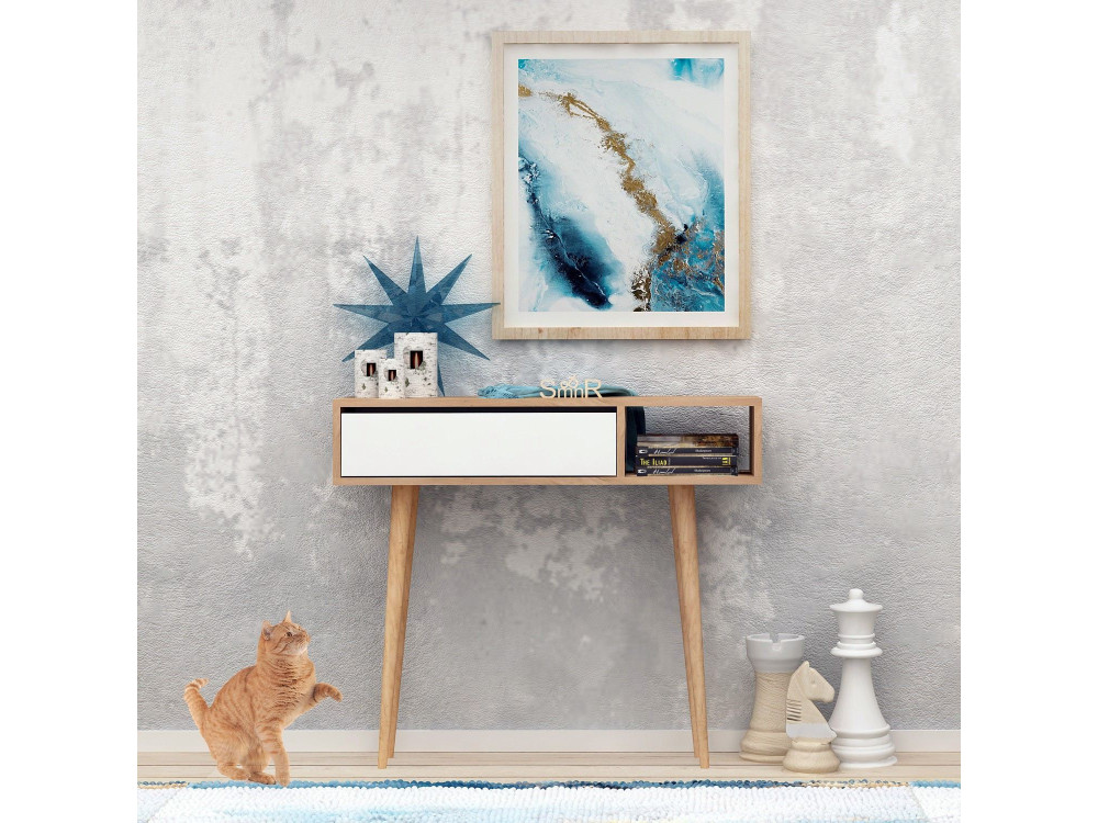Holzkonsole "Oseyo" - 100 x 30 x 94 cm - Braun