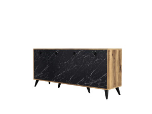 Holzanrichte "Elite" - 180 x 45 x 80 cm - Schwarz