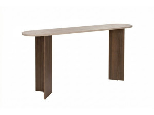 Holzkonsole "Sira" - 150 x 35 x 75 cm - Travertin