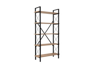 Bücherregal „Elysian“ aus Holz – 90 x 33 x 180 cm – Schwarzeiche