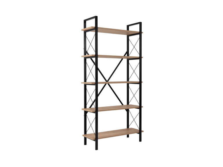 Bücherregal „Elysian“ aus Holz – 90 x 33 x 180 cm – Schwarzeiche
