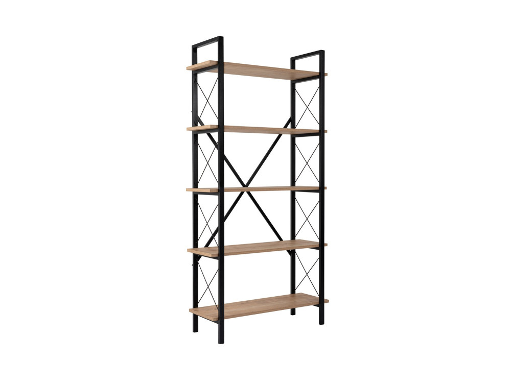 Bücherregal „Elysian“ aus Holz – 90 x 33 x 180 cm – Schwarzeiche
