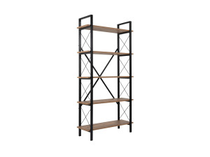 Bücherregal „Elysian“ aus Holz – 90 x 33 x 180 cm – Schwarze Atlantische Kiefer