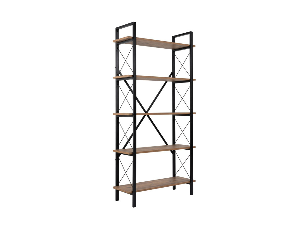Bücherregal „Elysian“ aus Holz – 90 x 33 x 180 cm – Schwarze Atlantische Kiefer