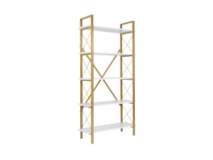 Bücherregal aus Holz „Elysian“ – 90 x 33 x 180 cm – Weißgold