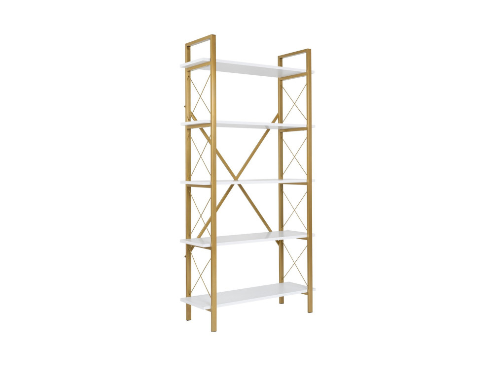 Bücherregal aus Holz „Elysian“ – 90 x 33 x 180 cm – Weißgold