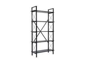 Bücherregal „Elysian“ aus Holz – 90 x 33 x 180 cm – Schwarzes Holz
