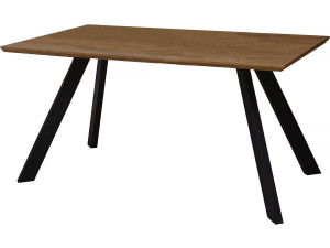 Esstisch "Manhatten" Eiche / Schwarz - 160 x 90 x 75,5 cm