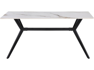 Keramik-Esstisch "Boreal" - 4 bis 6 Personen - 160 cm - Weiß