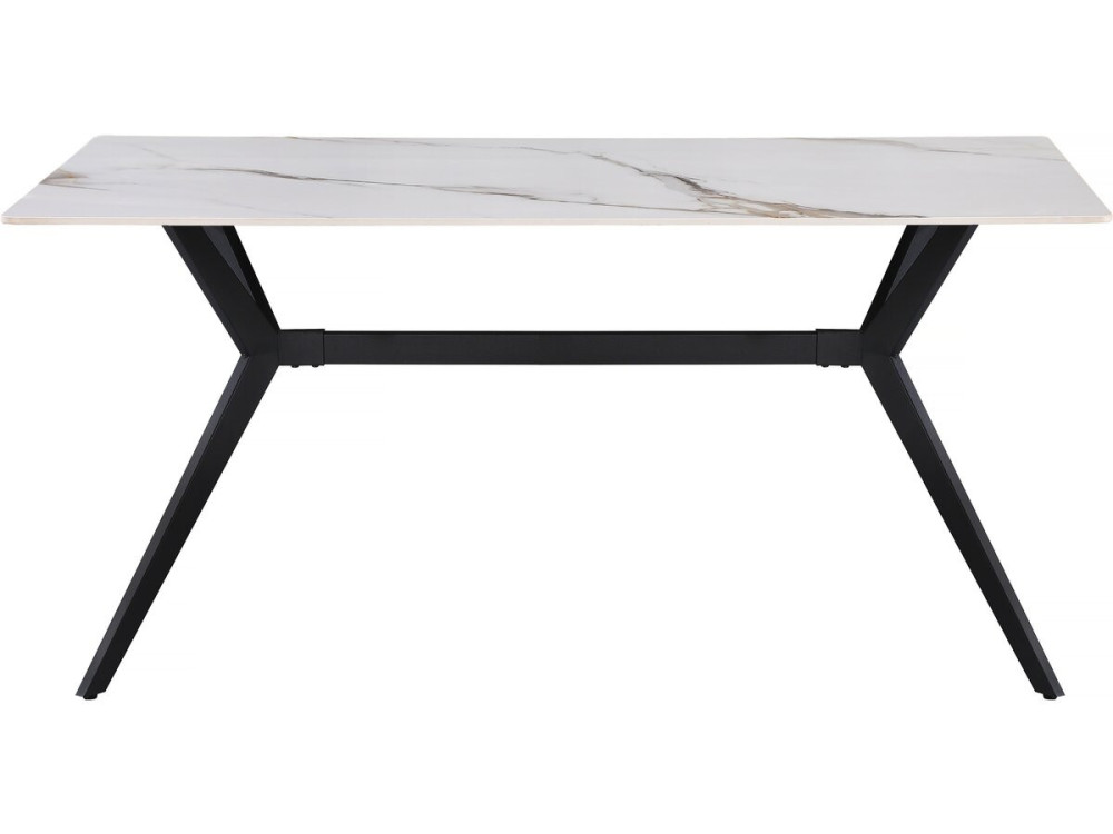 Keramik-Esstisch "Boreal" - 4 bis 6 Personen - 160 cm - Weiß