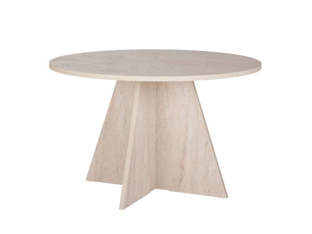 Esstisch „Virella“ aus Holz – 120 x 120 x 75 cm – Travertin