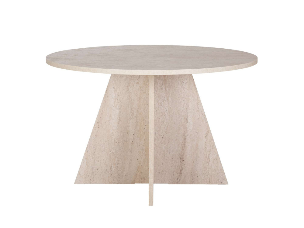 Esstisch „Virella“ aus Holz – 120 x 120 x 75 cm – Travertin