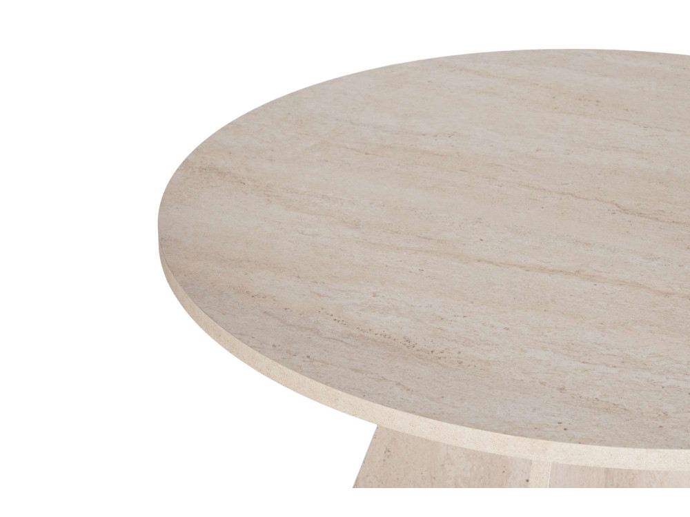 Esstisch „Virella“ aus Holz – 120 x 120 x 75 cm – Travertin