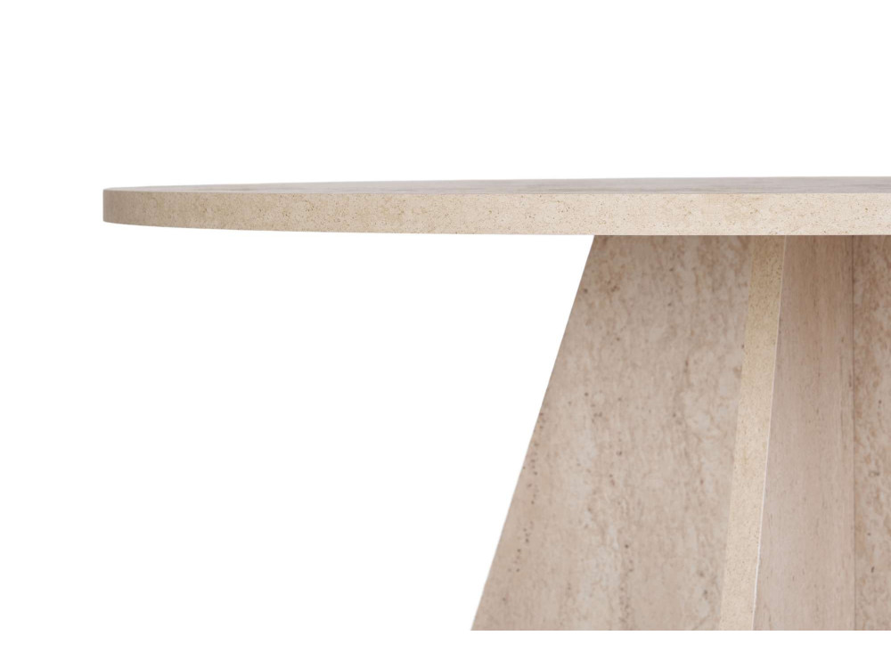 Esstisch „Virella“ aus Holz – 120 x 120 x 75 cm – Travertin