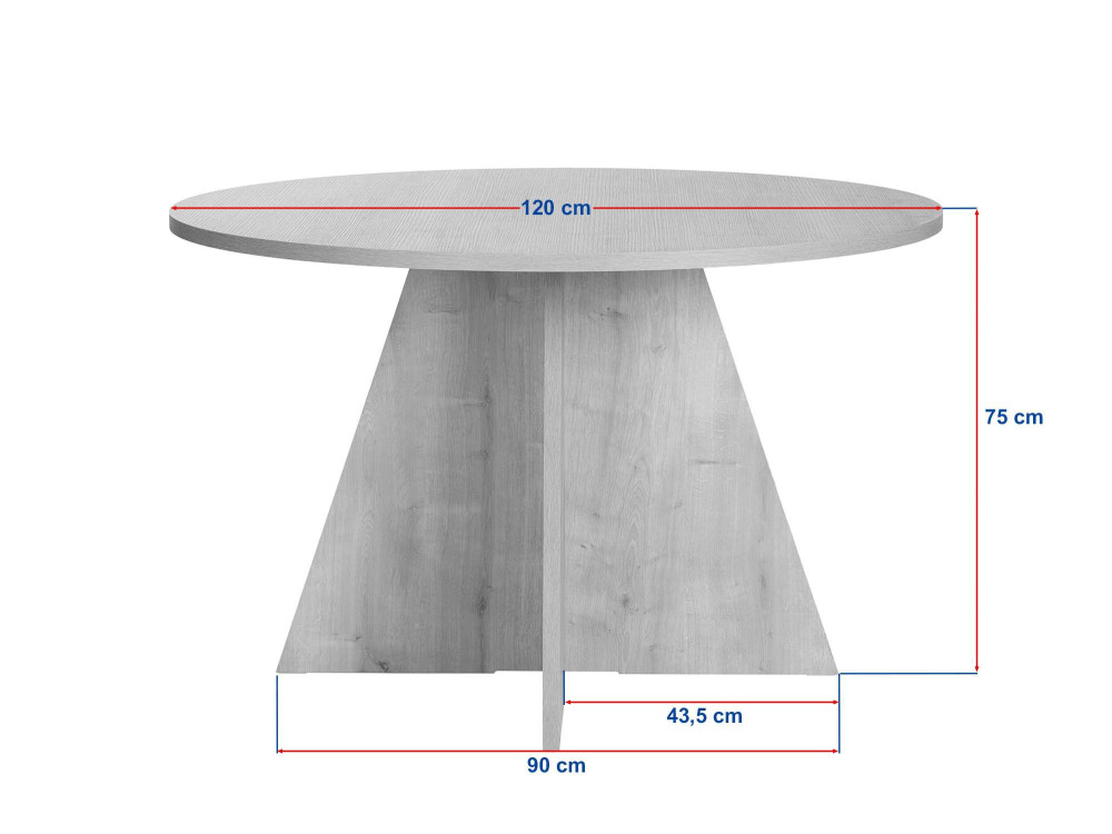 Esstisch „Virella“ aus Holz – 120 x 120 x 75 cm – Nussbaum