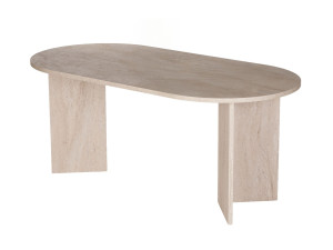 Esstisch aus Holz "Sablin" - 180 x 89 x 75 cm - Travertin