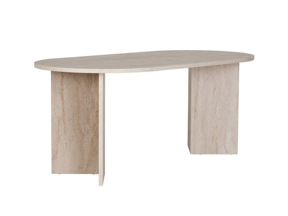 Esstisch aus Holz "Sablin" - 180 x 89 x 75 cm - Travertin