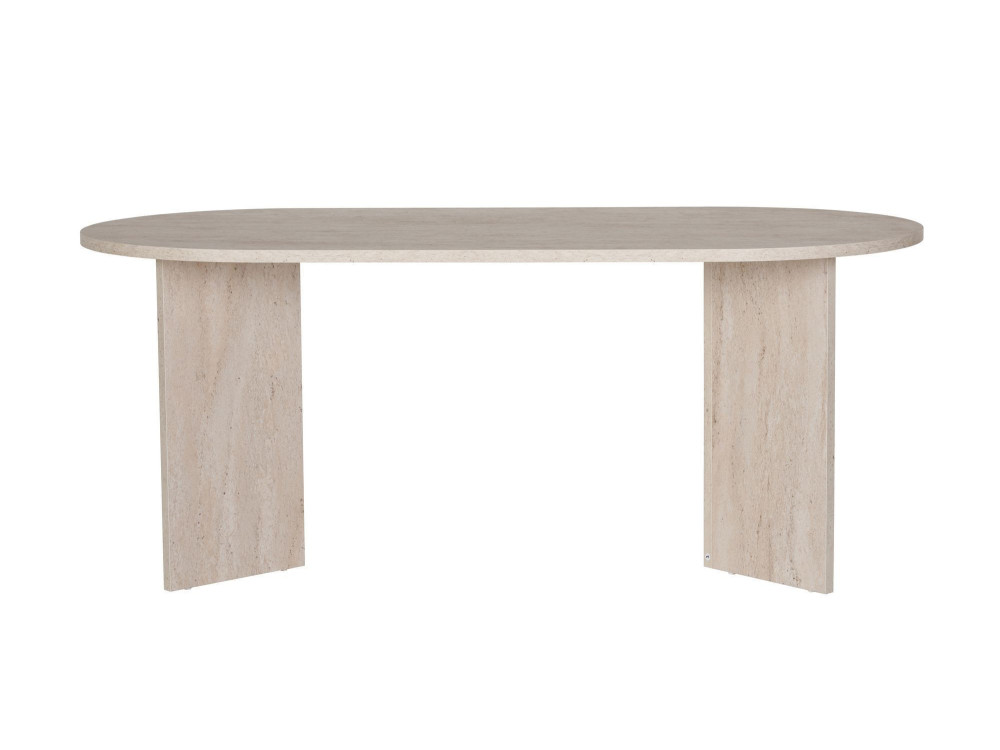 Esstisch aus Holz "Sablin" - 180 x 89 x 75 cm - Travertin