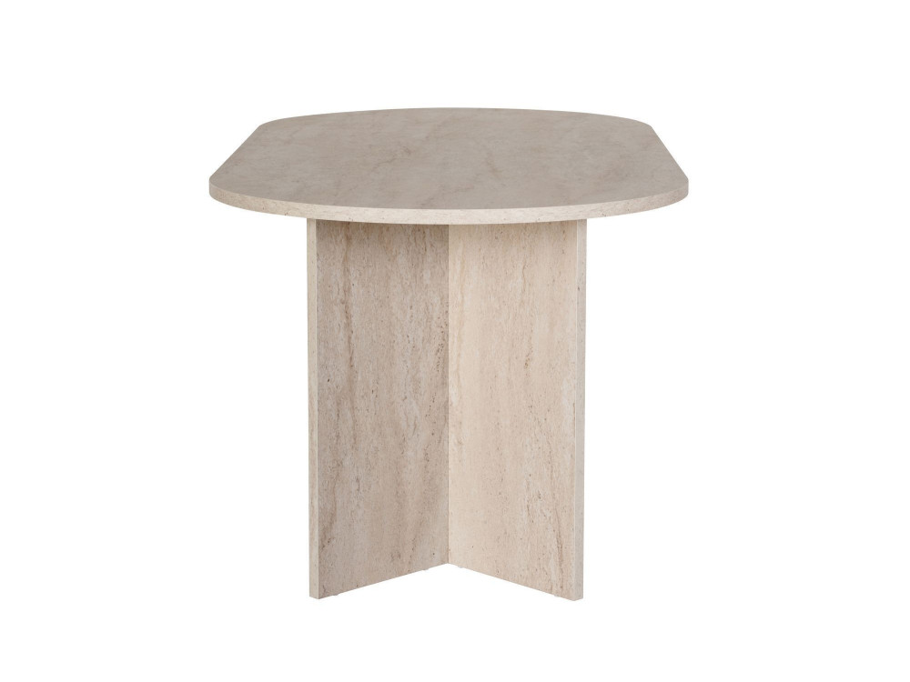 Esstisch aus Holz "Sablin" - 180 x 89 x 75 cm - Travertin