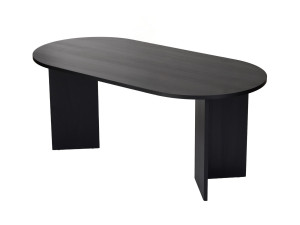 Holz Esstisch "Sablin" - 180 x 89 x 75 cm - Schwarzes Holz