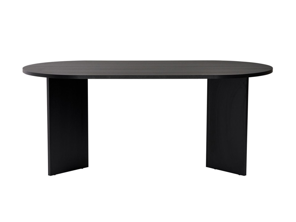 Holz Esstisch "Sablin" - 180 x 89 x 75 cm - Schwarzes Holz