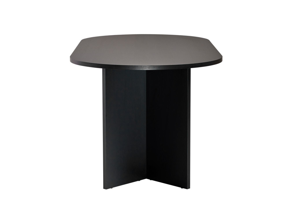 Holz Esstisch "Sablin" - 180 x 89 x 75 cm - Schwarzes Holz