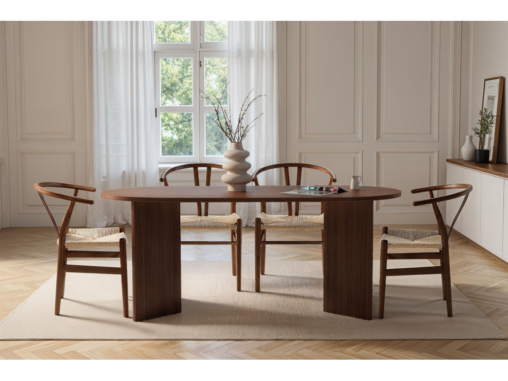 Holz Esstisch "Sablin" - 180 x 89 x 75 cm - Nussbaum