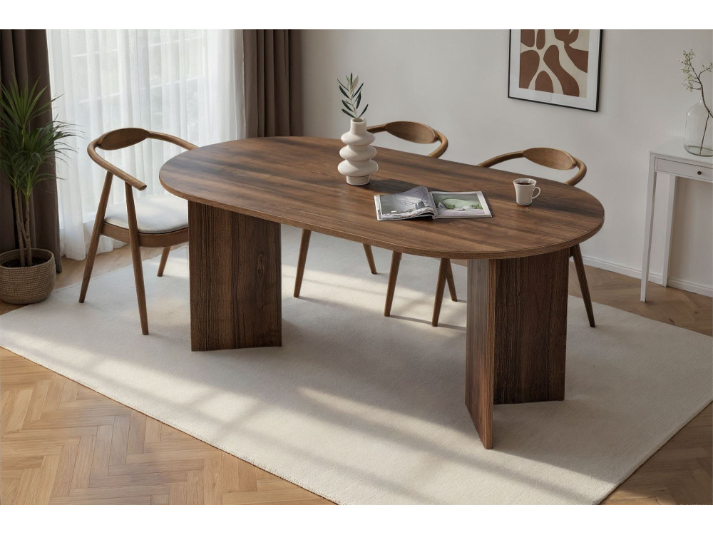 Holz-Esstisch "Sablin" 180 x 90 x 75 cm - Nussbaum