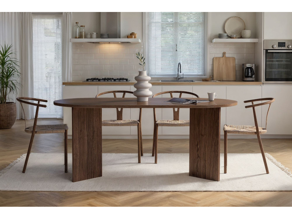 Holz-Esstisch "Sablin" 180 x 90 x 75 cm - Nussbaum