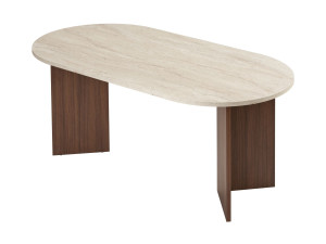 Esstisch aus Holz "Sablin" 180 x 90 x 75 cm - Travertin