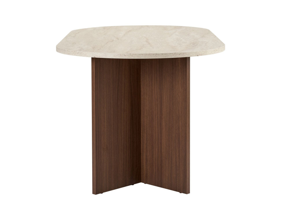 Esstisch aus Holz "Sablin" 180 x 90 x 75 cm - Travertin