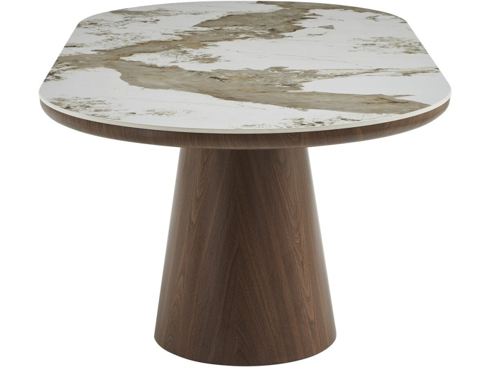 Ovaler Esstisch aus Pandora-Keramik "Bellagio" - 8 Plätze - Beige