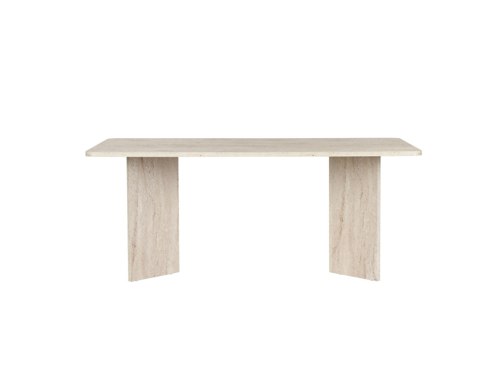 Holz-Esstisch "Linza" 180 x 90 x 75 cm - Travertin